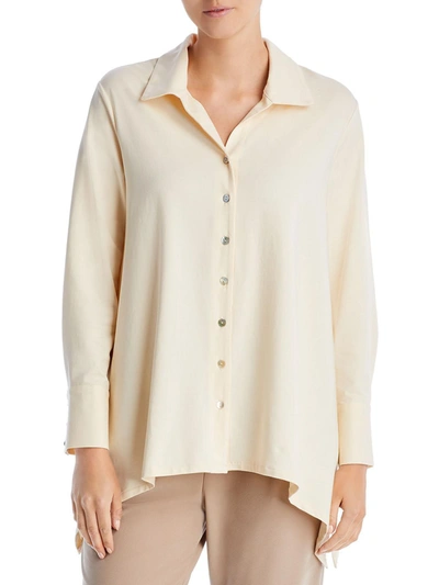 Shop Basics Womens Drapey Collar T-shirt In White