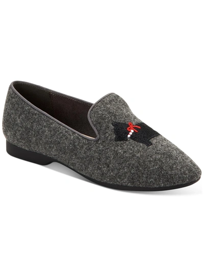 Shop Charter Club Purcie Womens Logo Slip On Loafers In Grey