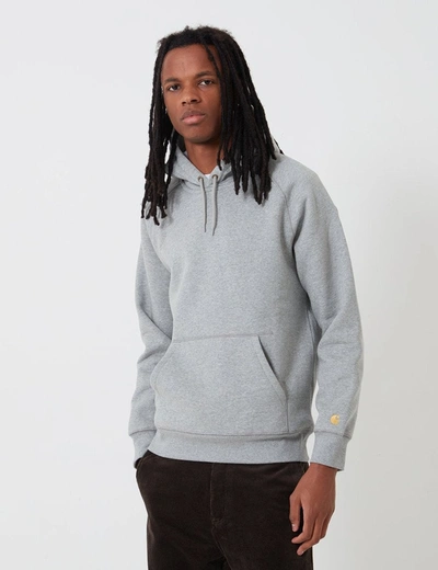 Shop Carhartt -wip Chase Hooded Sweatshirt In Grey