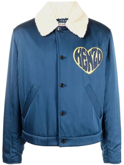 Shop Kenzo Jackets In Bleu Nuit