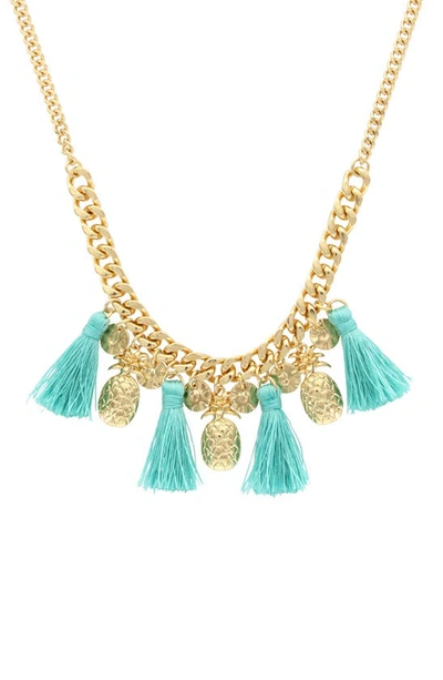 Shop Olivia Welles Mai Tai Necklace In Blue