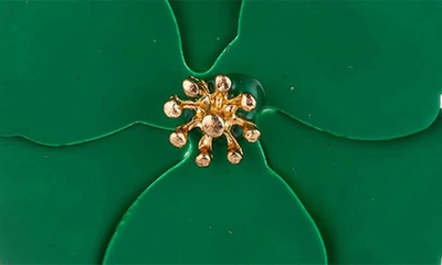 Eye Candy Los Angeles Kelly Floral Drop Earrings In Green