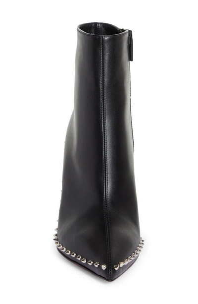 Shop Christian Louboutin Vidura Studded Pointed Toe Bootie In Bk01 Black