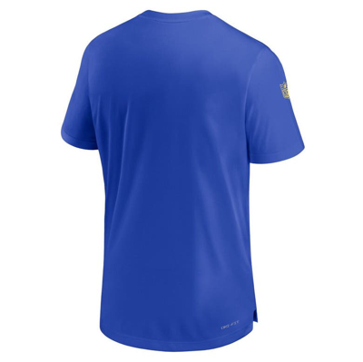 Nike Royal Los Angeles Rams Sideline Coach Performance T-shirt
