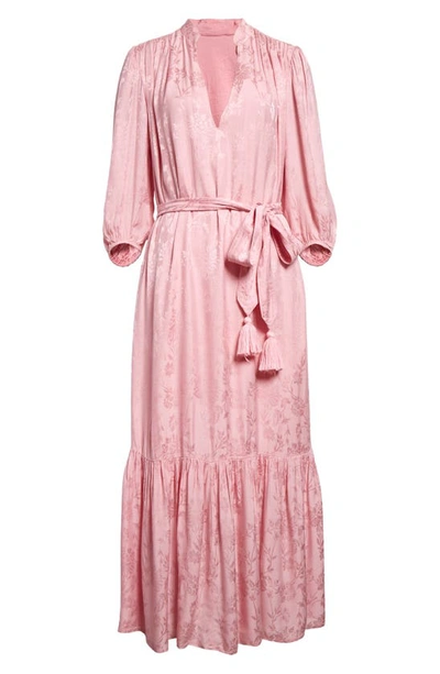 Shop Mille Ada Tassel Belted Dress In Pink Jacquard