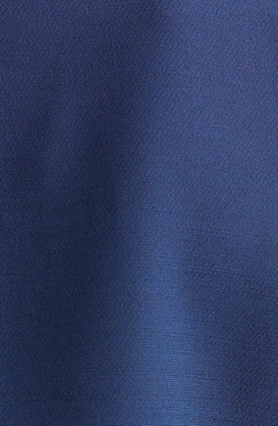 Shop Lafayette 148 Academy Wool & Silk Crepe Blazer In Midnight Blue
