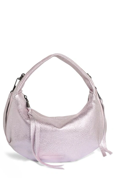 Shop Aimee Kestenberg Mini Roxbury Leather Top Handle Bag In Rose Metallic