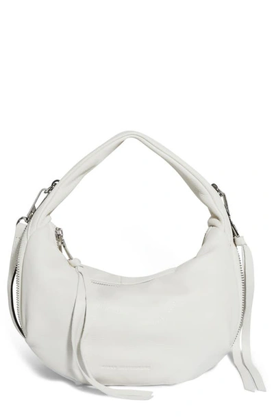 Shop Aimee Kestenberg Mini Roxbury Leather Top Handle Bag In Vanilla Ice