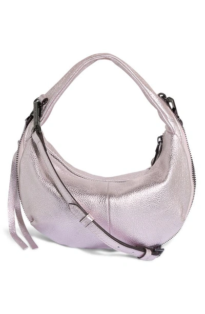 Shop Aimee Kestenberg Mini Roxbury Leather Top Handle Bag In Rose Metallic