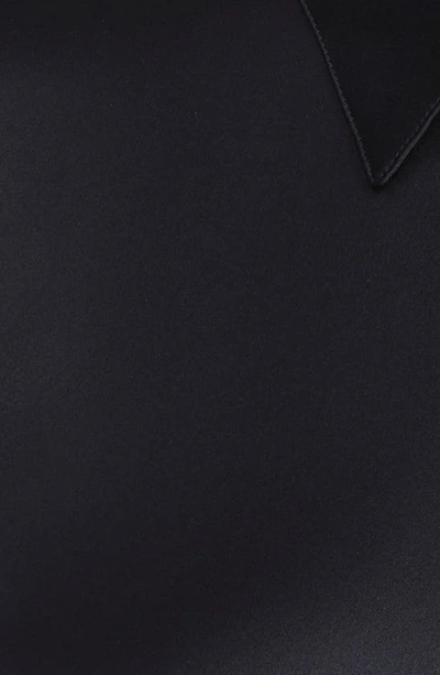 Lafayette 148 French Cuff Silk Button-up Blouse In Black