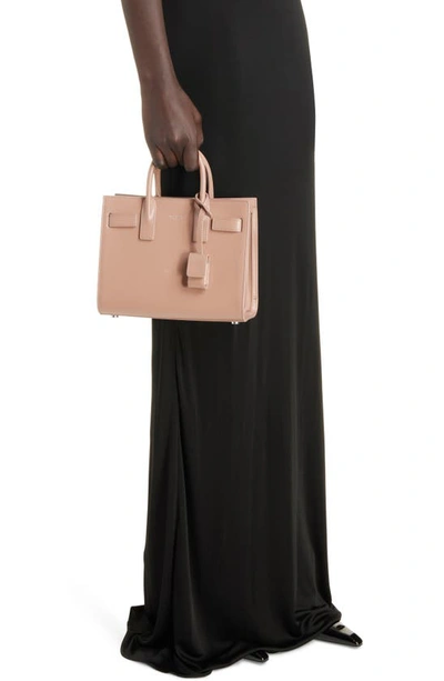 Saint Laurent Baby Sac De Jour Leather Tote In Dark Old Rose