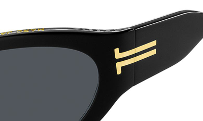 Shop Marc Jacobs 61mm Wrap Cat Eye Sunglasses In Black/ Gray Ar