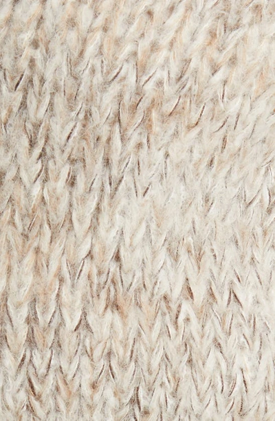 Shop Frame Marled Alpaca Blend Cardigan In Oatmeal Heather Multi