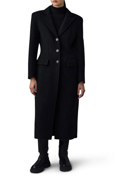 Shop Mackage Ruth Wool Coat In Black
