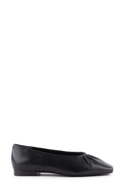 Seychelles The Little Things Womens Metallic Leather Ballet Flats In Black
