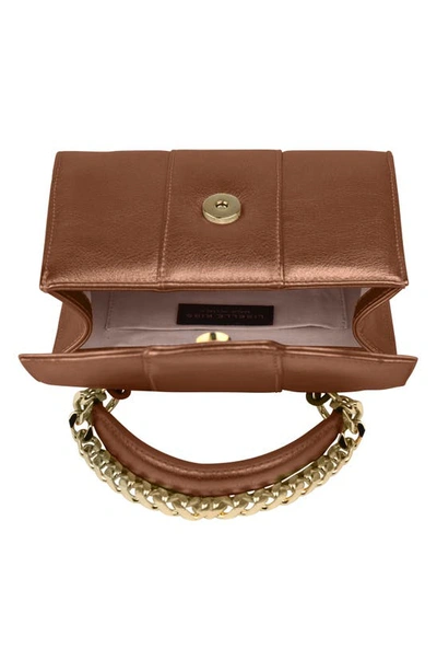Shop Liselle Kiss Meli Leather Top Handle Bag In Bronze