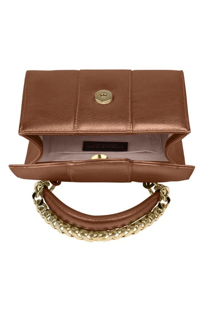 Liselle Kiss Meli Leather Top Handle Bag In Bronze