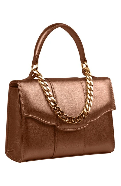 Liselle Kiss Meli Leather Top Handle Bag In Bronze