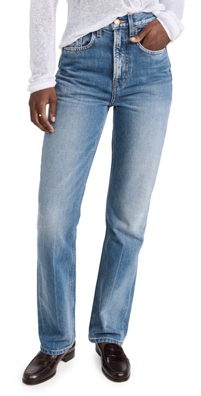 Shop B Sides Louis Long High Straight Jeans Hyde Wash