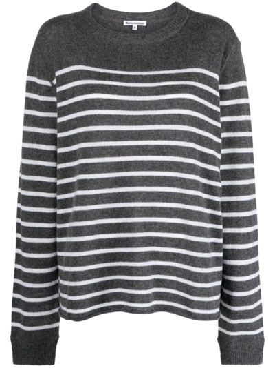 Shop Reformation Grey Striped Cashmere Sweater