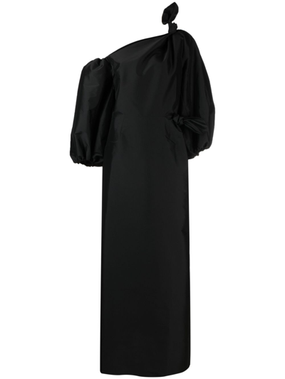 Shop Bernadette Black Maurice One-shoulder Maxi Dress