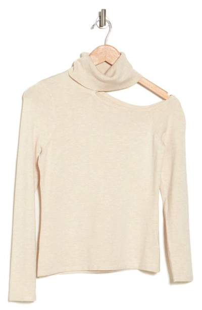 L Agence Nicky Cutout Turtleneck Sweater In Vintage White | ModeSens