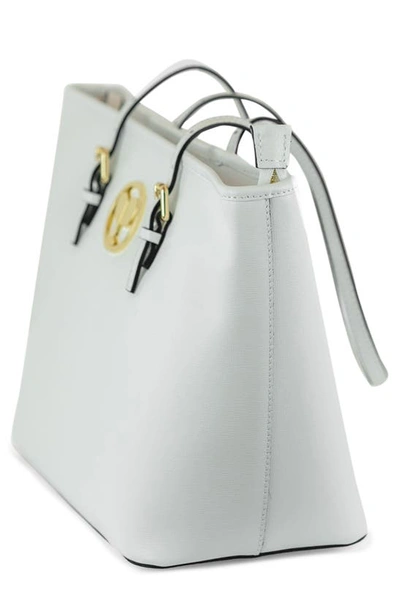 Persaman New York Pipa 67 Leather Tote In White
