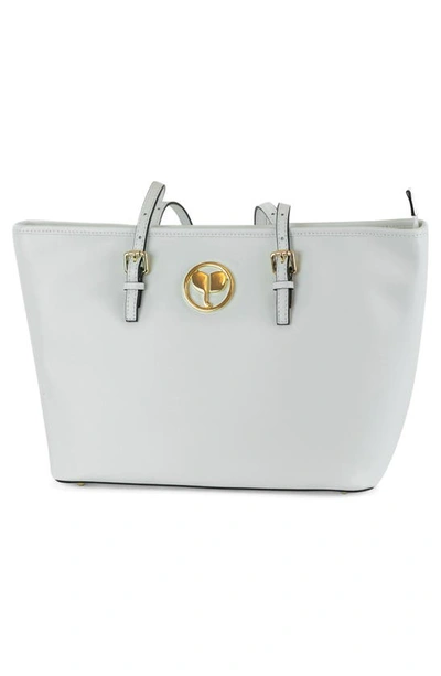 Persaman New York Pipa 67 Leather Tote In White