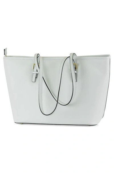 Persaman New York Pipa 67 Leather Tote In White