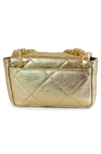 Shop Persaman New York Metallic Quilted Bag In Gold