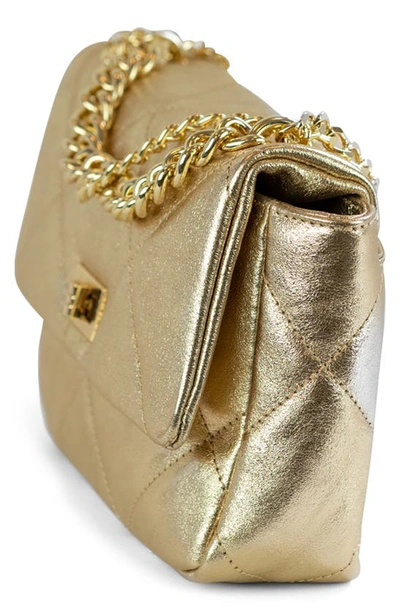 Shop Persaman New York Metallic Quilted Bag In Gold