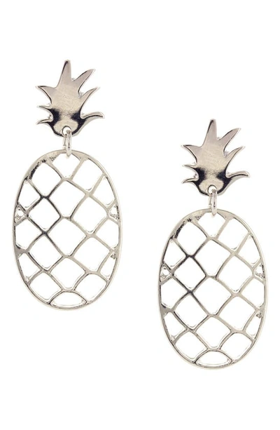 Shop Olivia Welles Piña Colada Earrings In Gray