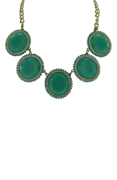 Shop Olivia Welles Pauletta Statement Necklace In Blue