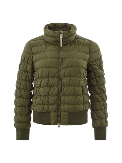 Shop Woolrich Green Quilted Bomber Women's Jacket