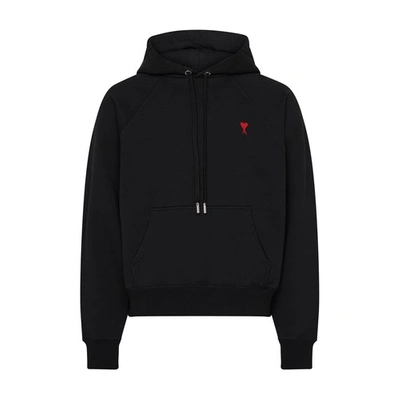 Shop Ami Alexandre Mattiussi Ami De Caur Hoodie In Black