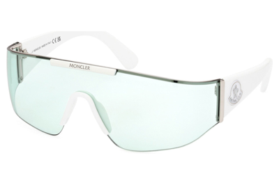 Shop Moncler Ombrate Aqua Shield Unisex Sunglasses Ml0247 21n 00 In Aqua / White