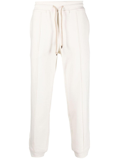 Shop Brunello Cucinelli Sweatpants With Drawstring In Nude & Neutrals