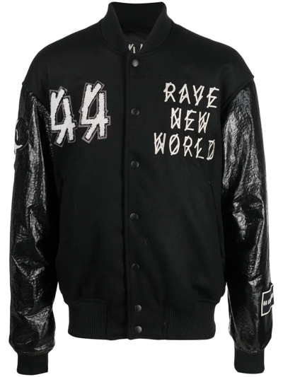 Shop 44 Label Group Bomber Jacket With Grad Patch In Black