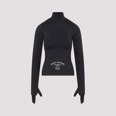 Shop Vetements Maison De Couture Styling Top With Gloves In Black