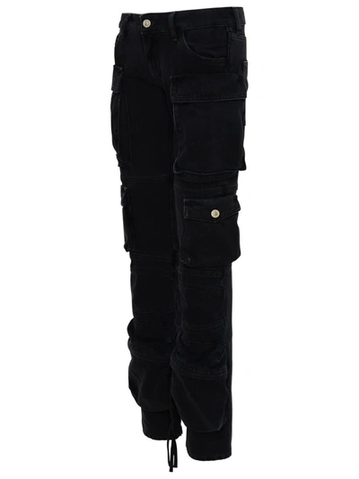 Shop Attico Black Cotton Denim Essie Jeans