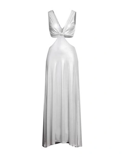 Soallure Woman Maxi Dress Light Grey Size 4 Polyester, Elastane In Grey