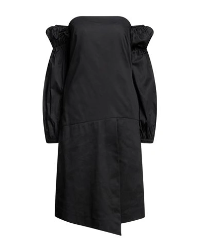 Shop Acheval Pampa Àcheval Pampa Woman Midi Dress Black Size S Cotton, Elastane