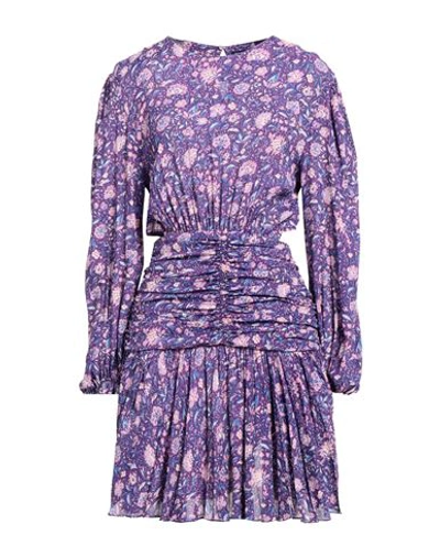 Shop Maje Woman Mini Dress Purple Size 8 Viscose