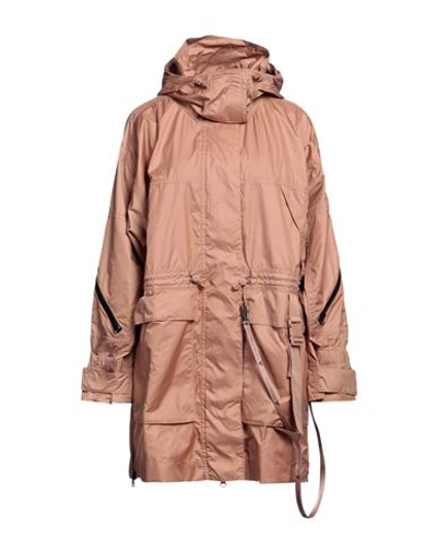 Shop Adidas By Stella Mccartney Woman Overcoat & Trench Coat Light Brown Size L Recycled Polyester In Beige