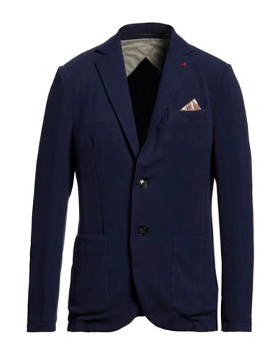 Shop At.p.co At. P.co Man Blazer Midnight Blue Size 40 Polyester, Elastane In Navy Blue