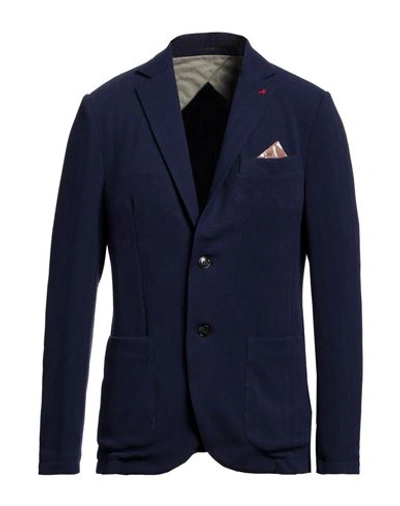 At.p.co At. P.co Man Blazer Midnight Blue Size 40 Polyester, Elastane In Navy Blue