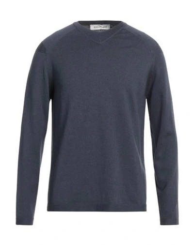 Shop Esemplare Man Sweater Slate Blue Size L Cotton, Merino Wool, Metallic Fiber
