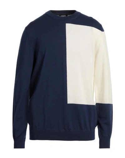 Shop +39 Masq Man Sweater Navy Blue Size 42 Merino Wool