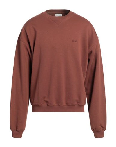 Shop Drôle De Monsieur Man Sweatshirt Brown Size Xs Cotton