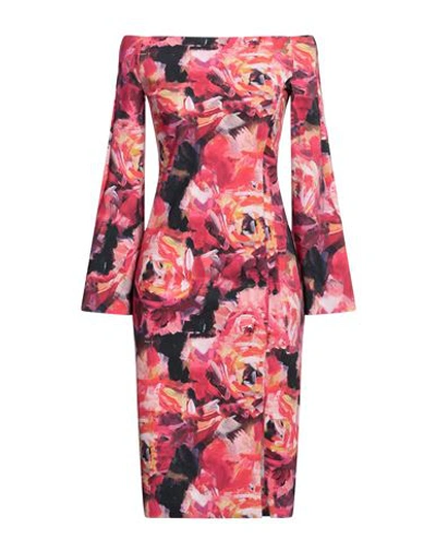 Shop Chiara Boni La Petite Robe Woman Midi Dress Fuchsia Size 6 Polyamide, Elastane In Pink